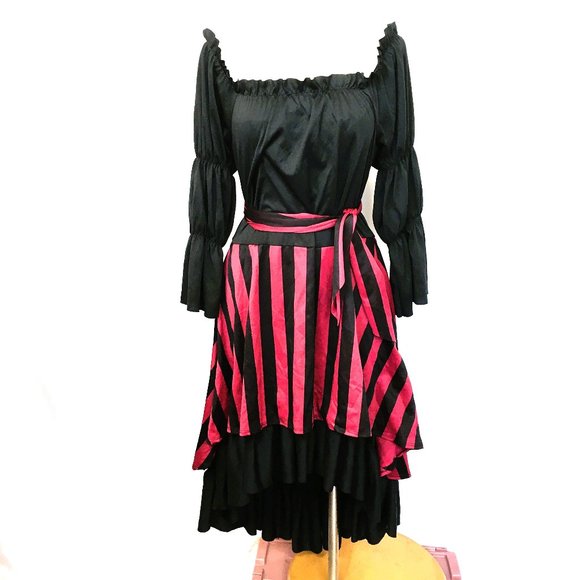 Pirate Girl Dress w/ sash M/L - Picture 10 of 10